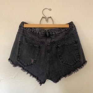 H&M high waisted black cutoff jean shorts Sz 10